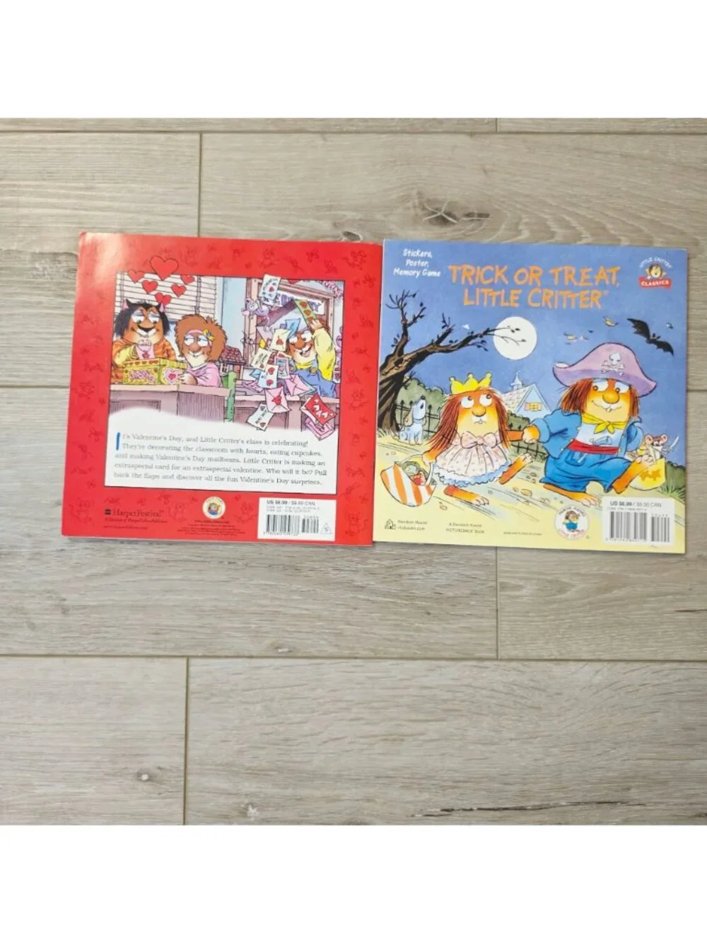 2 Holiday Little Critter Kid Books Trick or Treat Halloween Valentine's Day